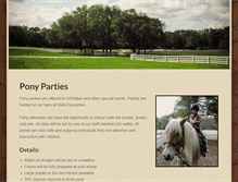 Tablet Screenshot of gainesvilleponyparties.com